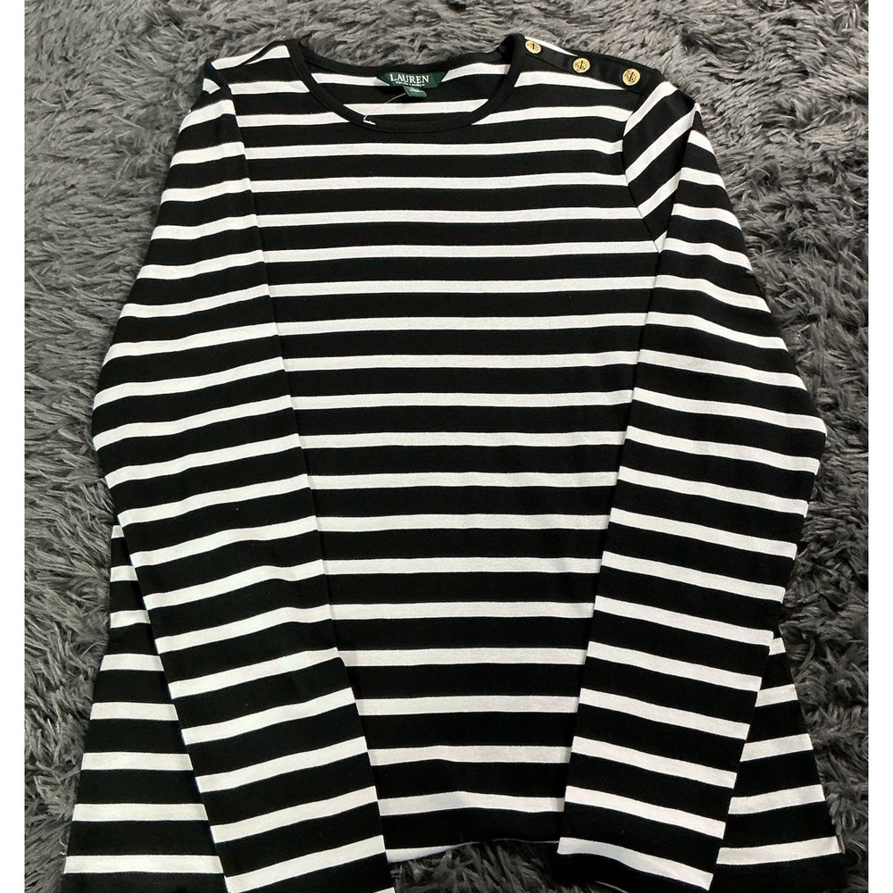 Lauren Ralph‎ Lauren Women's Xl Long Sleeve stripped  Shirt